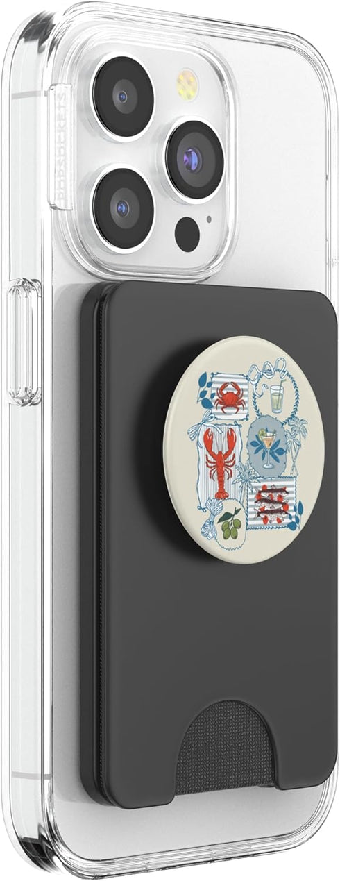 Girly European Summer Preppy Aesthetic Collage Summer Aesthetic Italian Coastal Chic Lobster Crab Sardines PopSockets