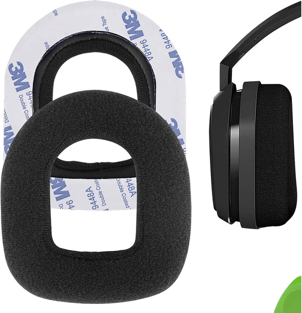 Geekria Comfort Velour Replacement Ear Pads for Astro A10 Gaming Headset, Black