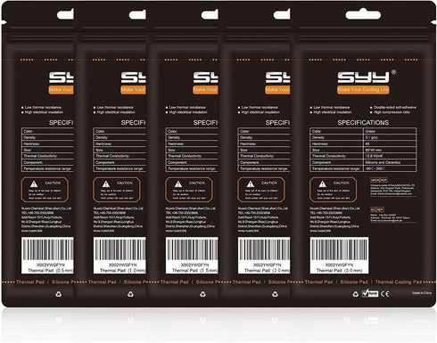 SYY Thermal Pad, Silicone Thermal Pads 80x40x1mm, High Temperature Resistance for Laptop Heatsink/GPU