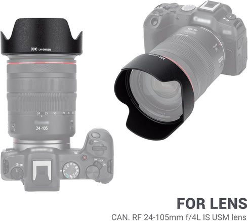 Lens Hood for Canon RF 24-105mm f/4L is USM Lens, Reversible Lens Shade Protector Replaces Canon EW-83N Hood for Canon EOS R RP R5 R5 C R6 Mark II Cameras, Compatible with a 77mm Filter or Lens Cap