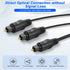 1 2 1 2 1M MEIRIYFA Digital Optical Splitter Adapter Cable in Out, Toslink Digital Fiber Optic Audio Splitter Male
