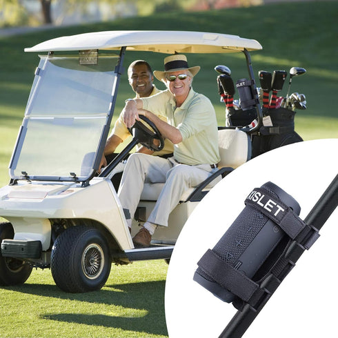 Xislet Portable Speaker Mount Compatible with Golf Cart Accessories Club Cart/EZGO/Bike/Moto/ATV Removable Bluetooth Wireless Speaker Holder Straps Fits JBL FLIP Waterproof Series