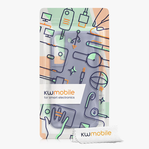 kwmobile TPU Silicone Case for Samsung Galaxy S22 - Soft Finish Phone Cover in Matte Lavender Grey