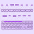 Seenda Purple Keyboard and Mouse Combo, Wireless Full Size 2.4GHz Silent USB Wireless Keyboard Mouse for Windows,