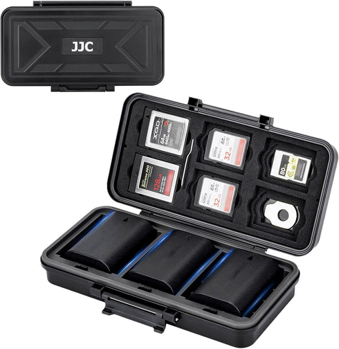 JJC Multi-Function Camera Battery Memory Card Storage Case for 6 SD Card,6 CFexpress