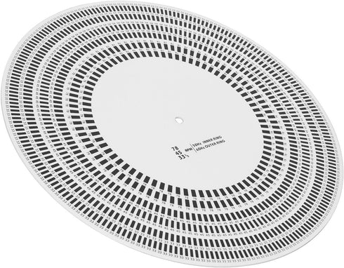 Record Player Mat: Turntable Strobe Disc for Rotational Speed Detection and Calibration
