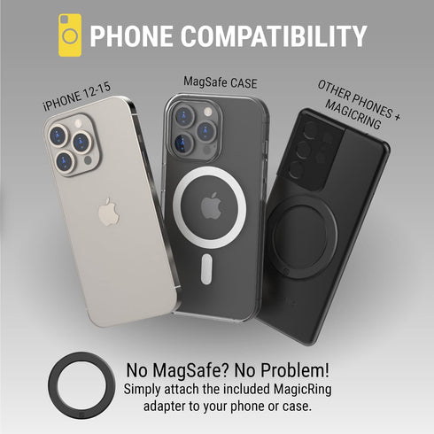 Scosche MagicMount SMSDV-SP MagSafe Car Mount, Magnetic Phone Holder for Dashboard/Vent Compatible with iPhone