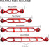 Red 11" Double Ball Aluminum Alloy Extension Arm, 1" Ball Head Connector for Underwater Arm, 2pack