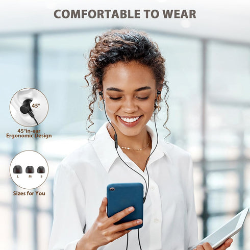 USB C Headphones for Samsung S24 Ultra S23 Fe, Type C Earphones with Microphone for iPhone 15 Pro Max Plus Wired