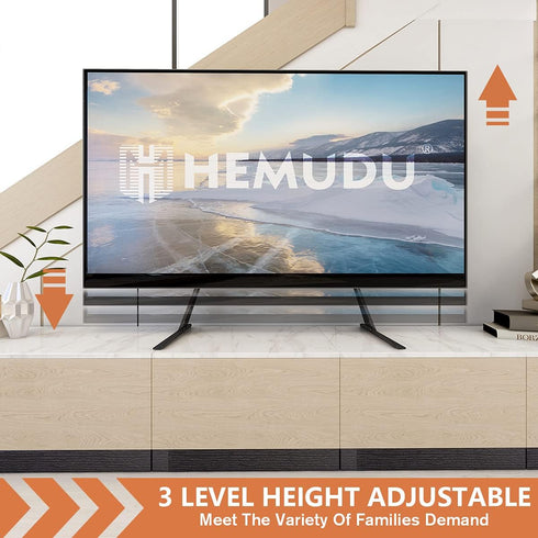 Hemudu 27-55 Inch 800x400 mm, 125 lbs, Universal Table Top TV Stand Base TV Legs with Height Adjustment fits Most LCD