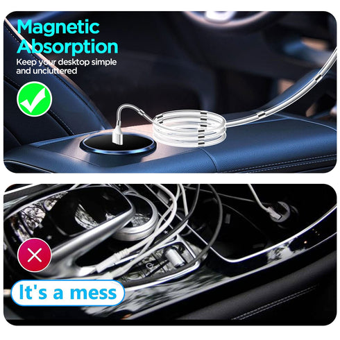 Magnetic Charging Cable, 6FT, Super Organized Charging Magnetic Absorption Nano Data Cable for iPhone