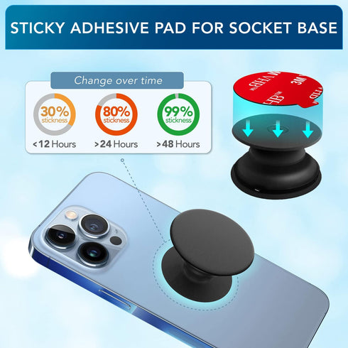 Sticky Adhesive Replacement for Socket Mount Base - VOLPORT 5 Pcs 1.38 Inch VHB 3M Dots Adhesive Double Sided Tape