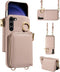 Furiet Wallet Case for Samsung Galaxy S23 5G, Luxury PU Leather Zipper Flip Organ Purse, Khaki