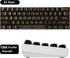 Fogruaden 61 Keys Black Clear Keycap Set, OSA Profile Transparent PC Material Keycaps, Compatible with 61 Key Cherry