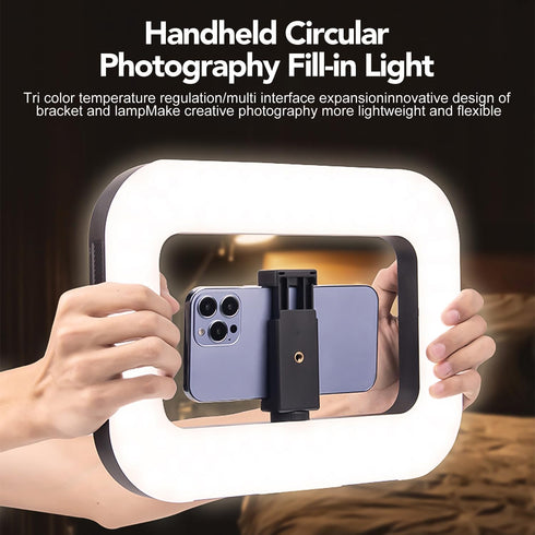 Nagnahz 8000mAh Smartphone Ring Selfie Light Kit Handheld LED Mobile Video Stabilizer Fill Lighting Rig Lights Built