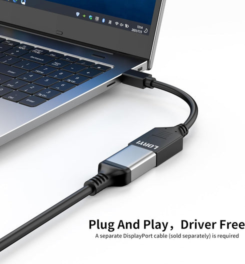 Mini Displayport to Displayport Adapter, Mini DP to Displayport Adapter 4K@60Hz, Compatible for Thunderbolt 2, MacBook Pro, MacBook Air, Mac Mini, Surface Pro, Graphics, Monitor, Projector