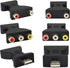 zdyCGTime 2pcs 2.0 2/3RCA Adapter,1080P USB Male to Female Jack Splitter Audio Video AV Composite AV to USB Connector