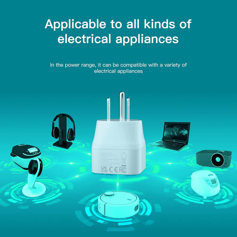 European to USA Plug Adapter, EU to US Plug Adapter for Most of Europe, Spain, France Type C/E/F Plugs to US Power