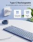 Samsers Foldable Bluetooth Keyboard with Numeric Keypad, Full-Size Wireless Folding Keyboard with PU Leather, Portable