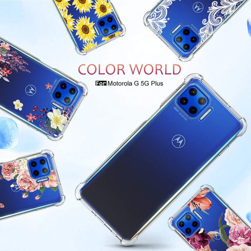 Osophter for Moto One 5G & G 5G Plus Case - Clear TPU Shock-Absorption Phone Cover