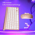Keyboard Mouse Set, 2.4G, 78 Keys, USB Thin Etched Keycaps, Mute, Ergonomic Design, QWERTY for PC, Laptop (Rose Gold)
