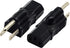 zdyCGTime 3 Prong USA C13 to NEMA 5-15P Plug Power Adapter, 10A/125V, 2 Pack