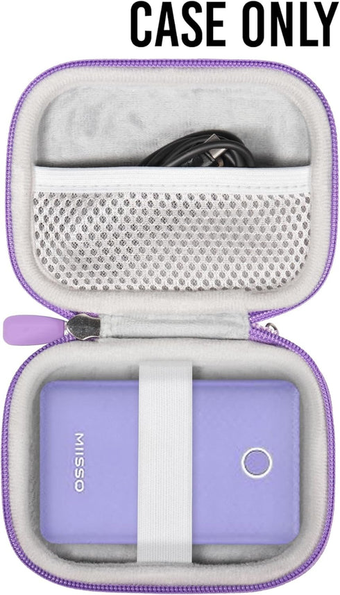 GETGEAR Case for Miisso Ultra Slim Built-in Cables Power Bank (Purple)