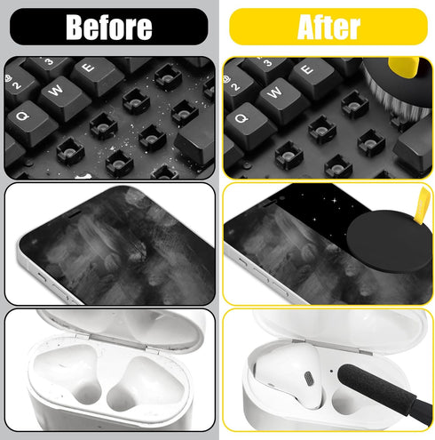 Computer Keyboard Cleaner Kit, Laptop Screen Cleaning Spray for iPhone, AirPods, Cell Phone, MacBook, iPad Pro, 20-in-1