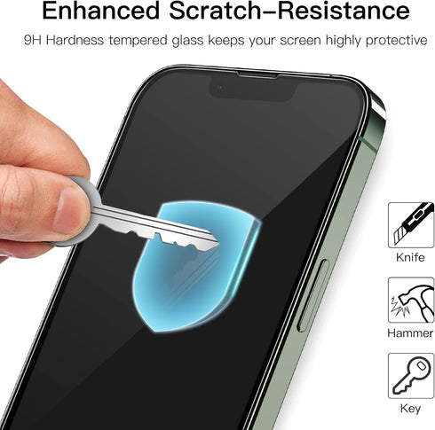 JETech Full Coverage Screen Protector for iPhone 13/13 Pro 6.1-Inch, Black Edge Tempered Glass Film, 3-Pack