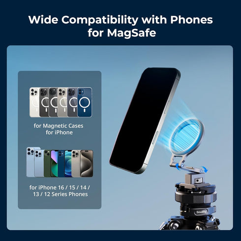 SMALLRIG 4 17/16/15 5339 Metal Phone Mount with Baseplate for Arca-Standard, Compatible for DJI RS Mini, Smartphone