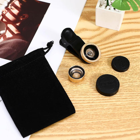 ULTECHNOVO Phone Camera Lens Macro Lens for Fisheye Camera Magnetic Earbuds Phone Accessories Kit Smartphones Clip