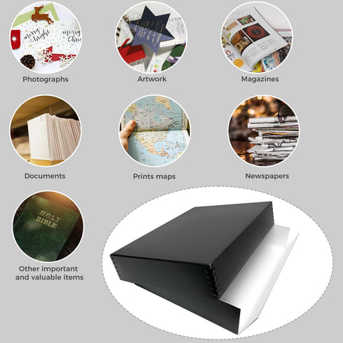 Lineco Archival Storage Box, 11 x 14 x 3 inches, Museum Quality, Acid-Free with Metal Edge for Photos