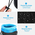 PATIKIL Camera Lens Bag, 2 Pcs Drawstring Lens Pouch with Thick Neoprene for DSLR Lens, Black, Blue