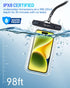 Waterproof Phone Pouch Bag, 7.5in Waterproof Cell Phone Case for Beach Travel, Lanyard for iPhone 15 Pro Max Galaxy