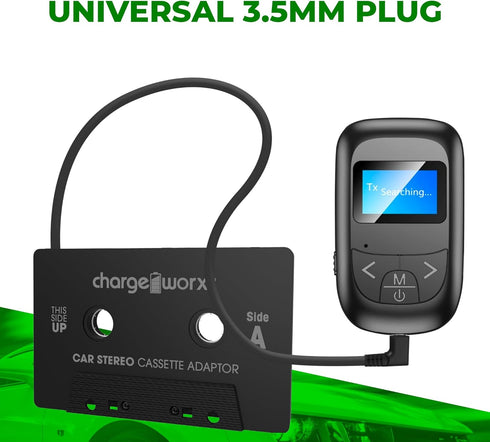 Car Cassette Adapter, Connect Smartphones and Laptops to Tape Decks, Stream Music via Car Speakers