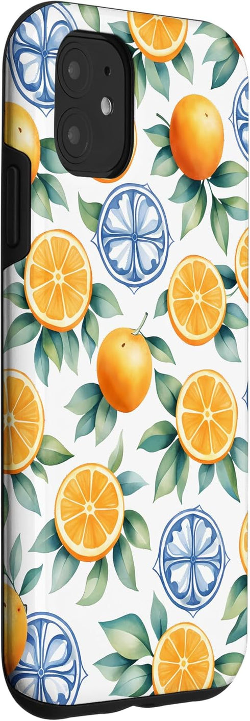 Orange Fruit Lover Citrus Summer Gifts Decorations Summer 11 Fruit Citrus Orange Tangerine Mediterranean Pattern Case