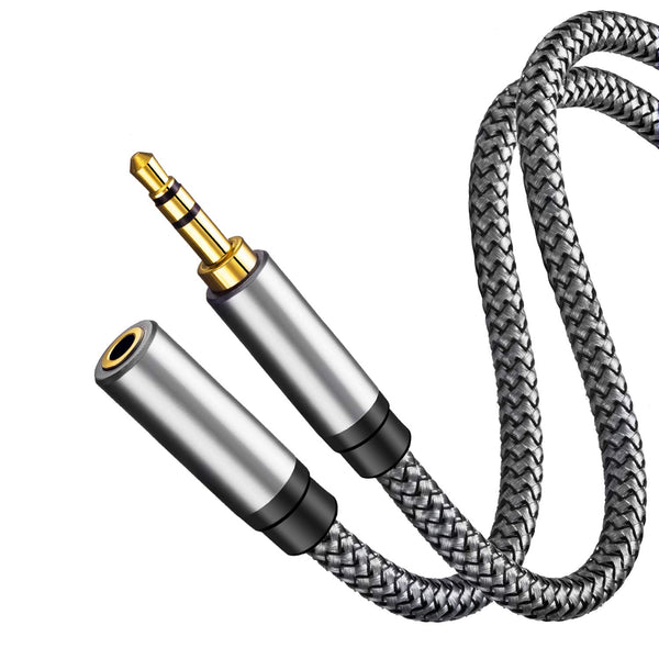 Audio Extension Cable 12Ft, 3.5mm Stereo Jack Male to Female, for Phones, Headphones, Speakers