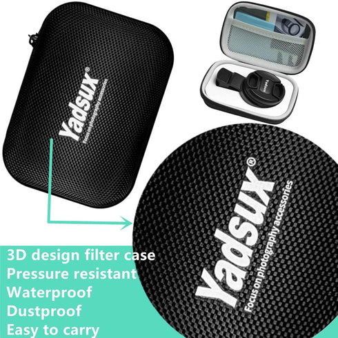 Yadsux 2-400 (1-16 ND Filter for iPhone,Clip-on Phone Lens Adjustable Neutral Density Filter Kit,Variable Stops)