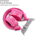 Shop noot Kids Headphones K22: Foldable Stereo, Tangle-Free 5ft Cord, 3.5mm Jack, On-Ear for iPad, Kindle, Travel,