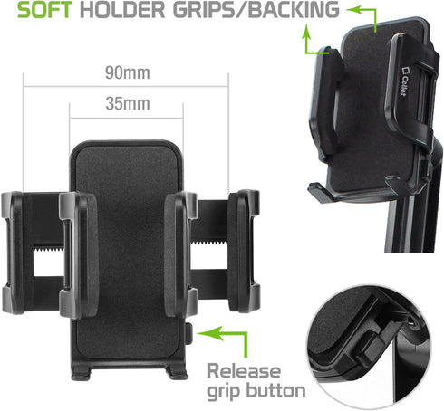 Cellet Car Phone Holder Mount, Car Cup Phone Holder, Compatible with Apple iPhones, Samsung Galaxy, Extra Long Neck