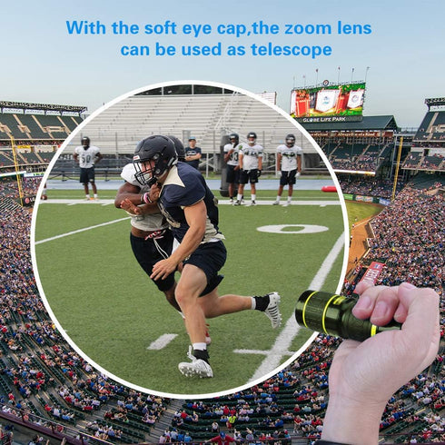 SEVENKA Cell Phone Camera Lens Kit, 18X Telephoto Lens with Remote Shutter, Tripod, Fisheye, Macro, Wide Angle for