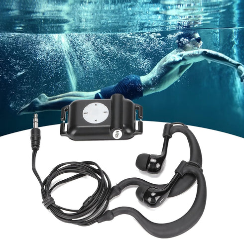 Beufee Mp3 Swimming, Swimming Headset Mp3 Swimming MP3 Waterproof Player for Underwater Player Music Player Player