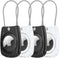 HATALKIN Compatible with Apple AirTag Holder, 4 Pack IPX8 Waterproof Secure Holder with Wire Cable Keychain for Luggage