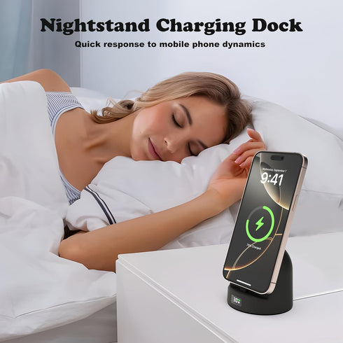 Manopola Samsung/iPhone15/16/17,Charger Phone Charging Stand for Stand with USB-C,Charging Station with LED Power
