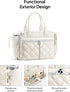 TOPEAST Teacher Tote Bag for Women Lightweight Quilted Laptop Work Travel Handbag with Zipper & Cup Holder for Nurse