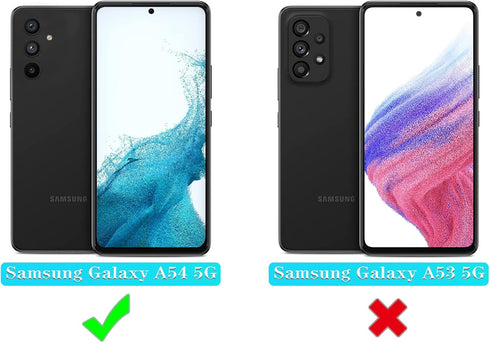 Samsung Galaxy A54 5G Case, Qinmay for Galaxy A54 5G with HD Screen Protector (2 Pack), Durable Shockproof 3-Layer