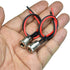 FILSHU 5.5 x 2.1 MM DC Power Jack Socket - Threaded Female Mount Connector Adapter with 15CM 18AWG Cable