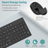 LeadsaiL Wireless Keyboard and Mouse Combo, Full-Sized Ergonomic Keyboard, Silent Mouse Set, 2.4GHz USB Receiver