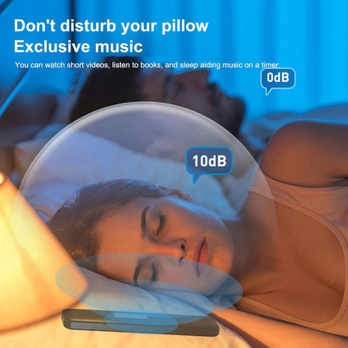 LICAEVEY 300mAh Pillow Speaker, Bone Conduction Cordless Bluetooth Music Sleep Speaker, Sleep Aid Speaker with Battery