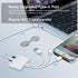 Ardaddyn 4-in-1 3.0 SD Card Reader for iPhone iPad Mac, USB-C+Lightning+USB OTG Adapter, Fast Transfer from Camera